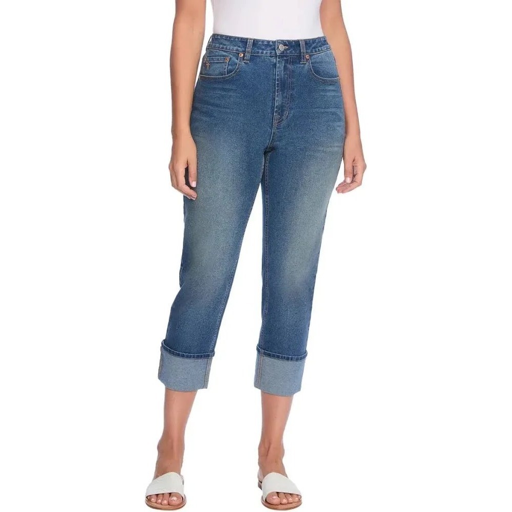 Frye Straight Leg Jeans Women Size 10/30 Blue Excellent High Rise Stretch Denim